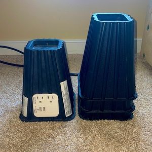 8in Bed Risers including built-in outlets